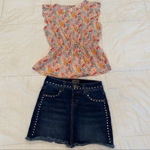 Girls sz 8 skirt and cute top